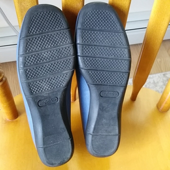 Comfort View Martha Faux Pebble Leather Horsebit Flats Shoes - Picture 13 of 13